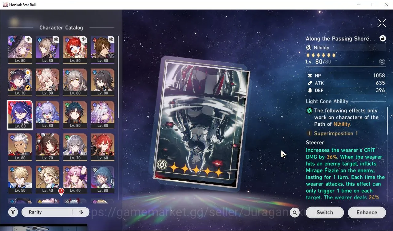 Honkai Star Rail Accounts Mid Game ASIA|TL70|7 Limited [Acheron+Sign,Castorice+Sign,The 4
