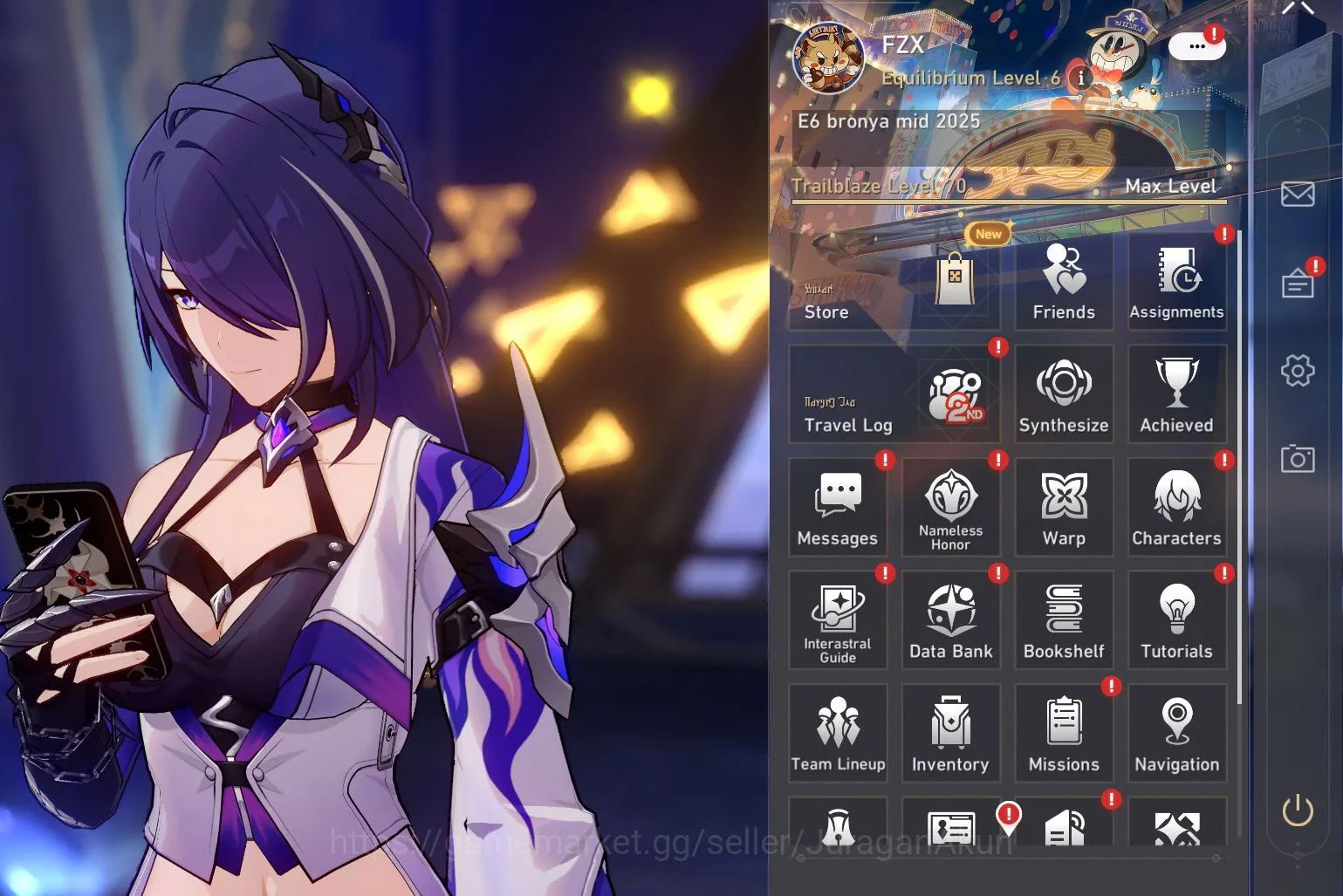 Honkai Star Rail Accounts ASIA [TL70] 15 Limited+5 Sign (Acheron,Robin,Rappa image 2