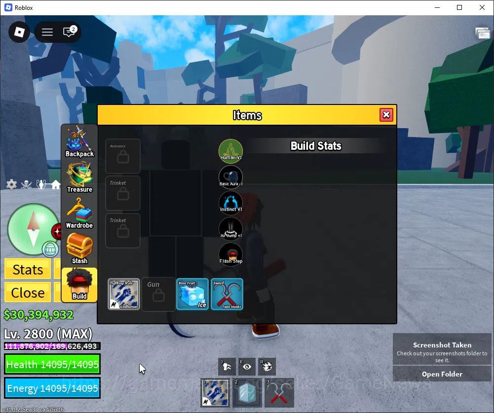 Roblox Accounts Blox Fruit |Lv Max + Ice,GodHuman|30M Beli 39K Frag|2 Myth Weap 1 Myth Fruit (Gravity)|Human 9
