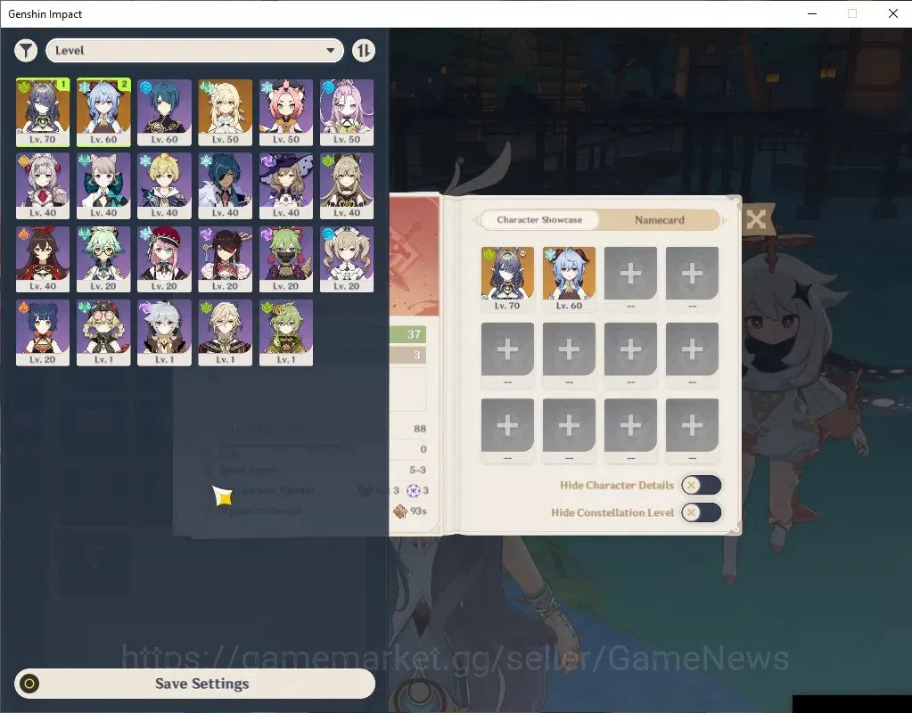 Genshin Impact Accounts Others ASIA |AR 37 |2 Limited |Lauma,Ganyu |Mc Female |Low Explore Map |Take Mail |Check SS(GI6644) 1