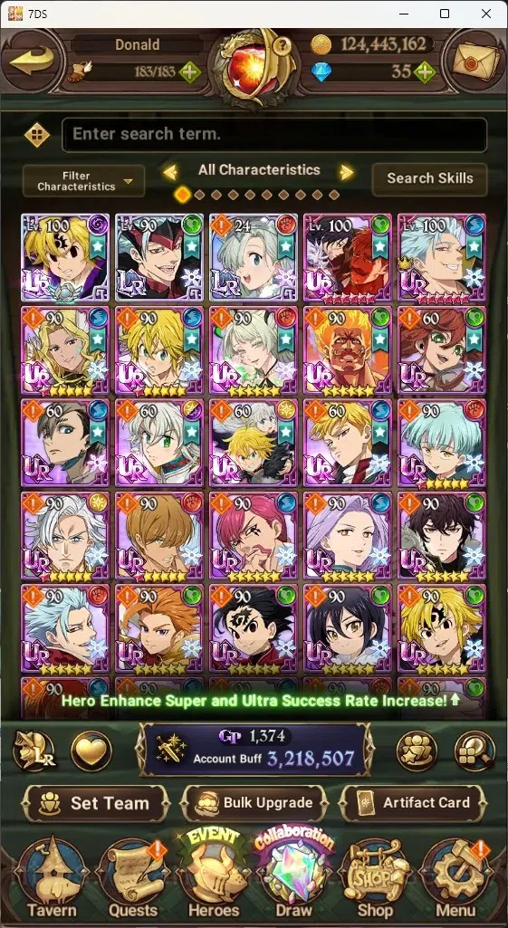 The Seven Deadly Sins: Grand Cross Accounts Global|3M CC|238 LS|2 LR+9 UR+Collab Gachiakuta|A  image 2