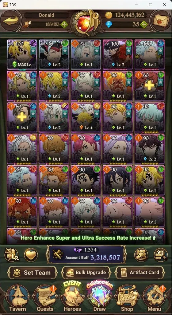 The Seven Deadly Sins: Grand Cross Accounts Global|3M CC|238 LS|2 LR+9 UR+Collab Gachiakuta|A  image 4