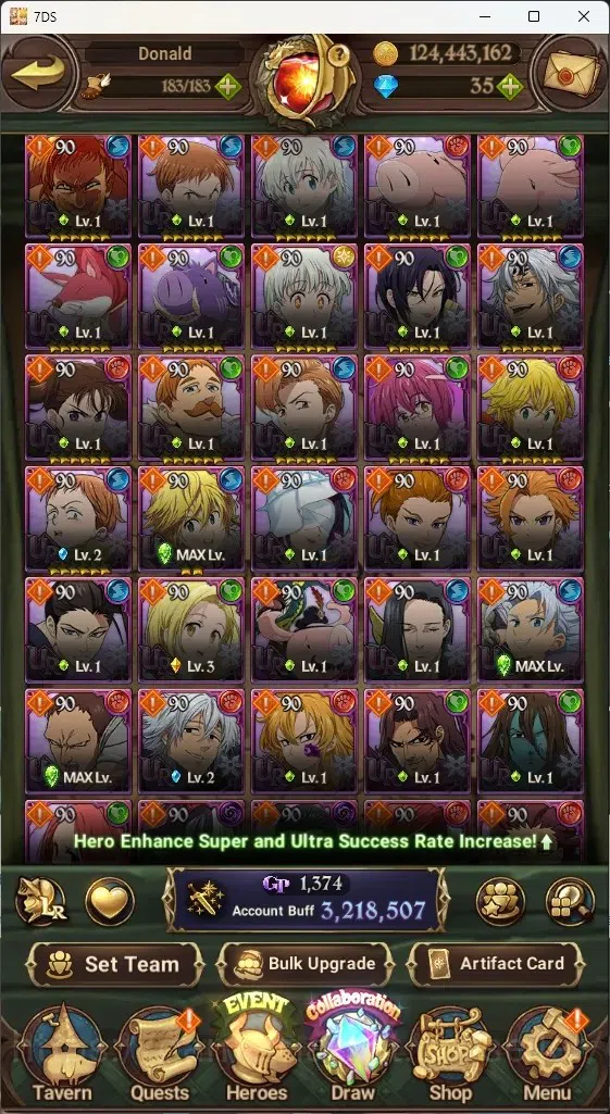 The Seven Deadly Sins: Grand Cross Accounts Global|3M CC|238 LS|2 LR+9 UR+Collab Gachiakuta|A  image 5