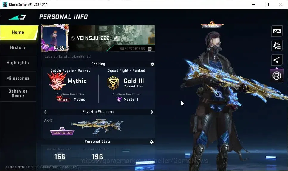 Blood Strike Accounts ASIA|ETERNAL AK47-Overload Lv2|8 ULTRA[ETHAN,KATYA image 2