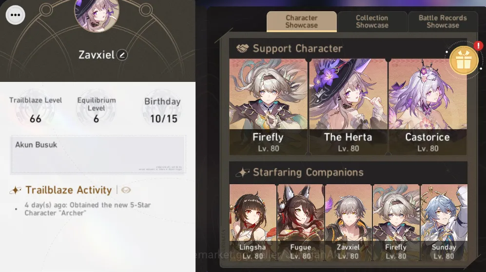 Honkai Star Rail Mid Game ASIA[TL66] 8 limited [Firefly+Sign,The Herta+Sign, image 1