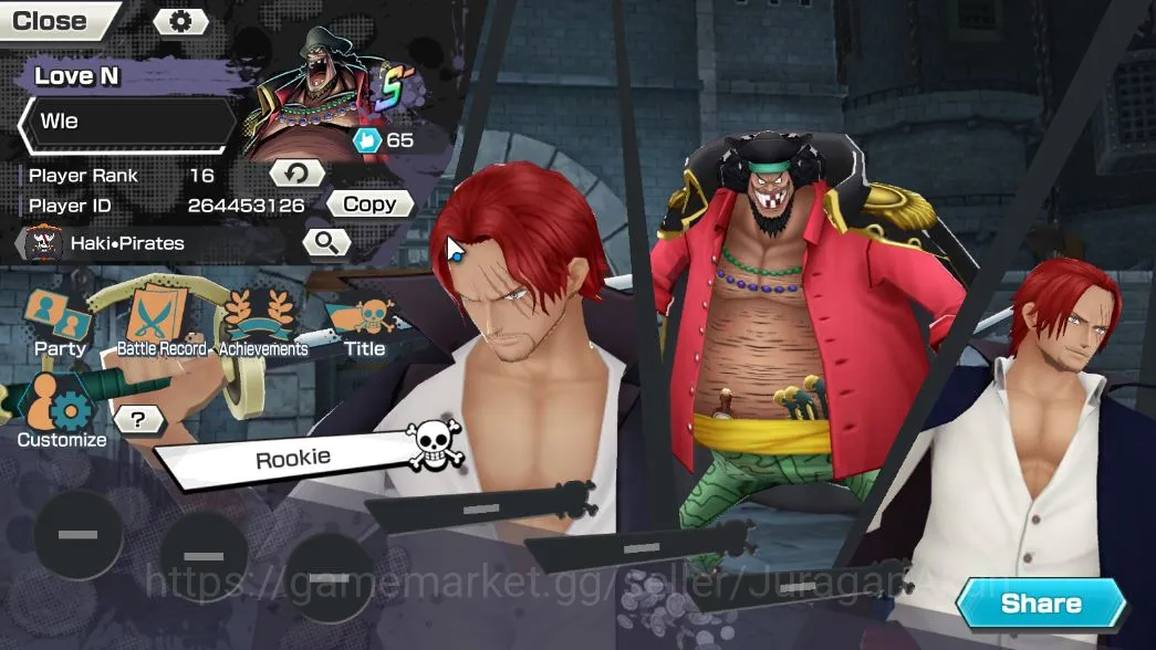 One Piece Bounty Rush Accounts Mid-Tier Global|6 META EX[Emperors Shanks,Departune Shanks,Kizaru,Kuzan,Akainu,Marshall 2