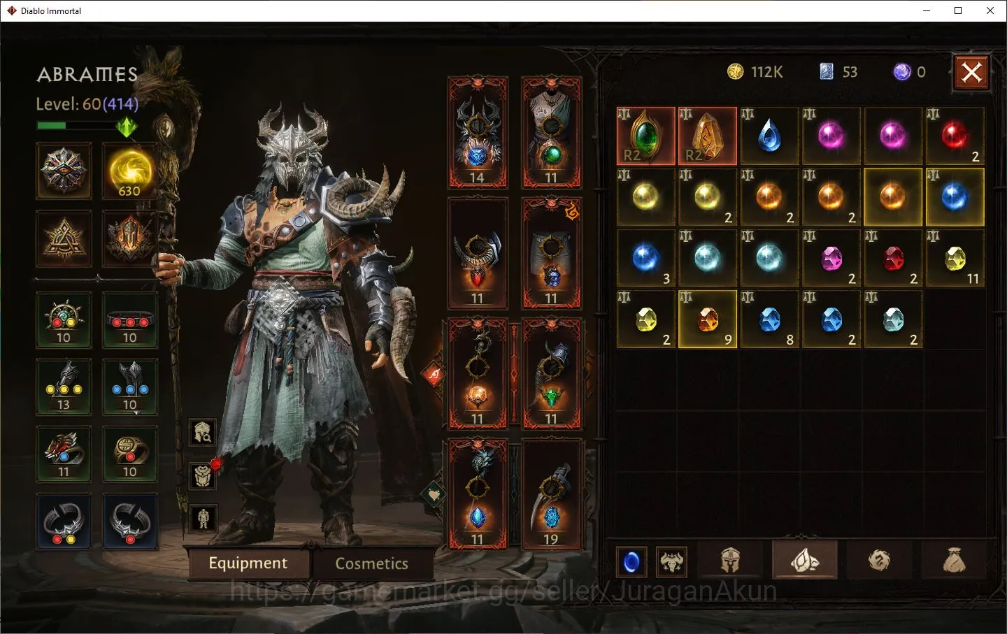 Diablo Immortal Accounts Starter SEA-ANU|Lv60(414)Druid|28k CR|Reso 630|Hell III|Paragon Slayer|Hell Lv16|Esessence Lv 2 6
