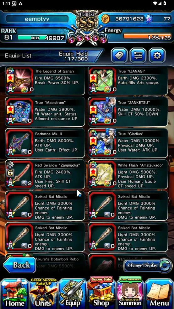 Grand Summoners Accounts Mid-Game Global|Rank 81|16 Ascend[InumutaTW,RoyTW,Pinnacle Isliid,WH 4
