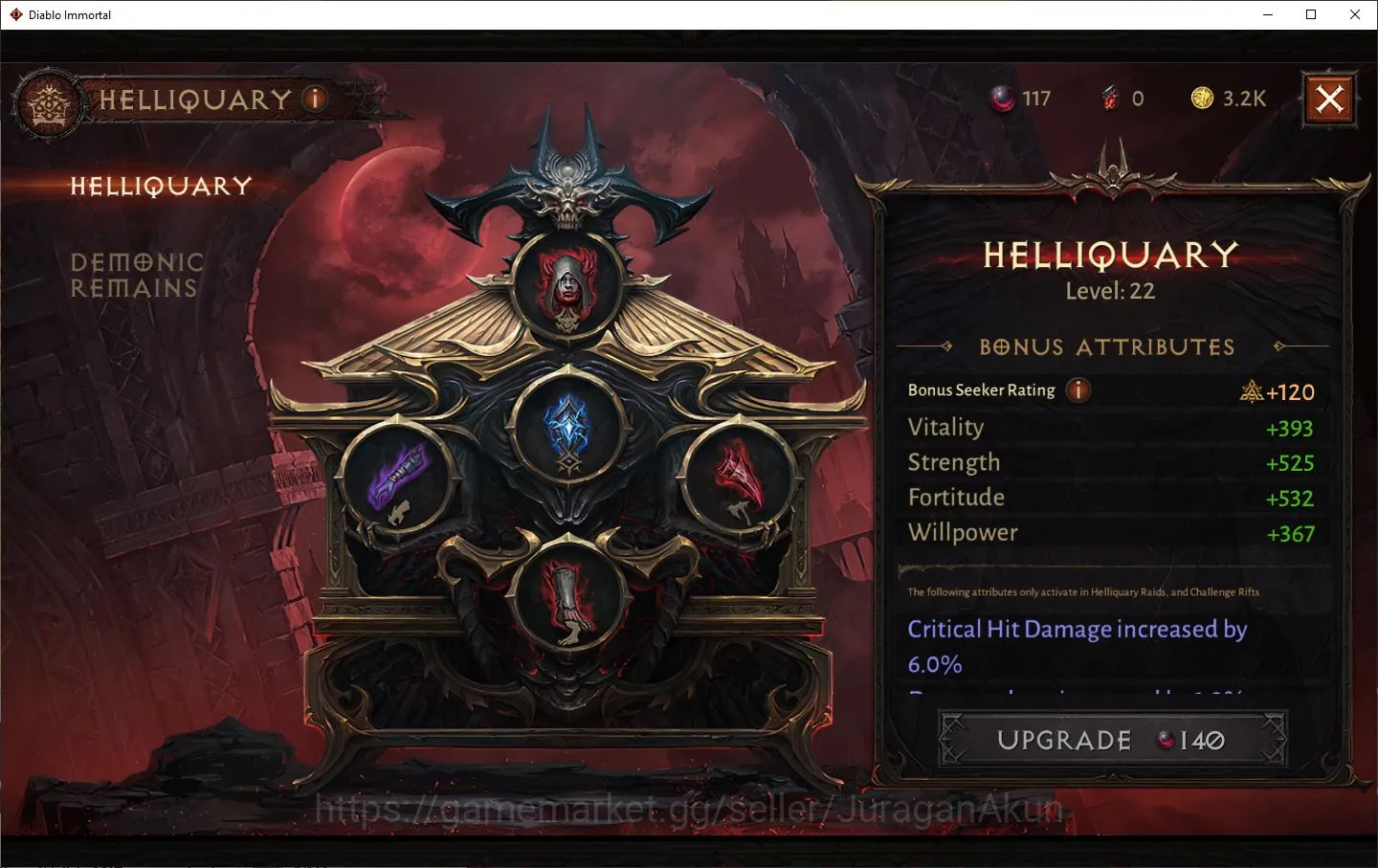Diablo Immortal Accounts SEA-Vasily|Lv60(494)Druid|30k CR|Reso 510|Hell III image 3
