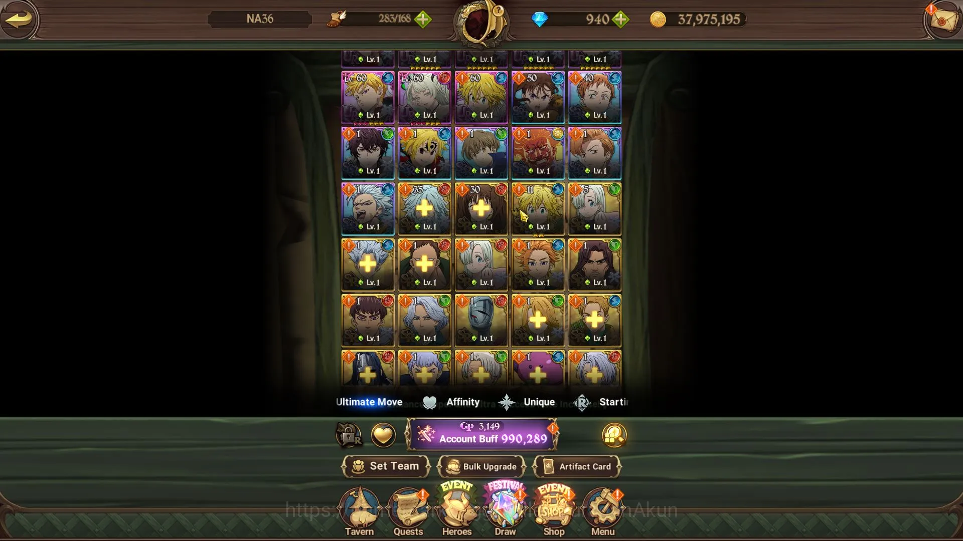 Global | 990k CC | Starter | CH 5| 940 Gems | 3 UR | Lancelot,Sabunak,Demon King Meliodas | Code Only |(SDS3139) The Seven Deadly Sins: Grand Cross Accounts Starter Global | 990k CC | Starter | CH 5| 940 Gems | 3 UR