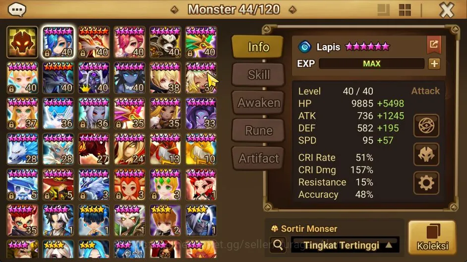 Summoners War: Sky Arena Accounts Starter GLOBAL|Lv 36|Starter|1 LD [Ongyouki]|11 Total NB5[Raki,Taranys,Teshar] + 29 6 2