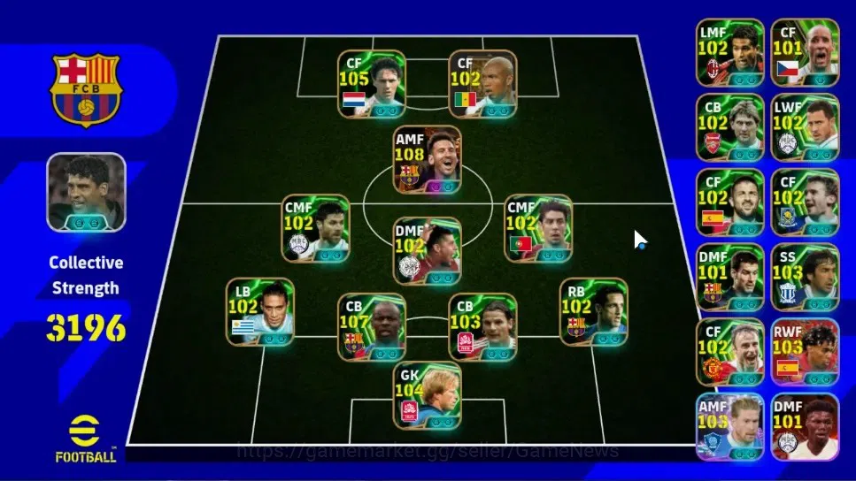 eFootball Accounts Legends & Iconic Players Android|Big Time Lionel Messi|Epic Lilian Thuram,Marco Van Basten,Oliver 1