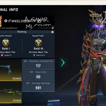 Blood Strike Accounts Others ASIA | 1 Eternal Striker: ZERO-Odashadow | 1 Collab Gun | 1 Legendary Melee | 5 Ultra Guns | 6