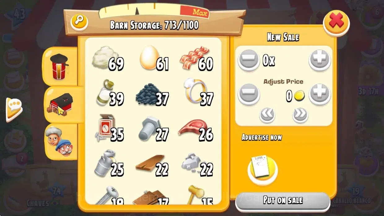 Hay Day Accounts Lvl 43 |Silo Storage 725 + Barn Storage 1100 + 24K image 11