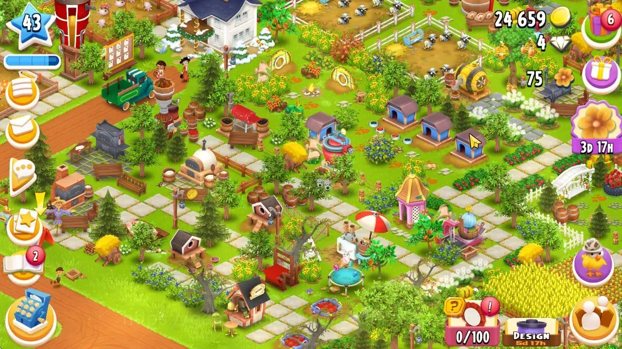 Hay Day Accounts Lvl 43 |Silo Storage 725 + Barn Storage 1100 + 24K image 6