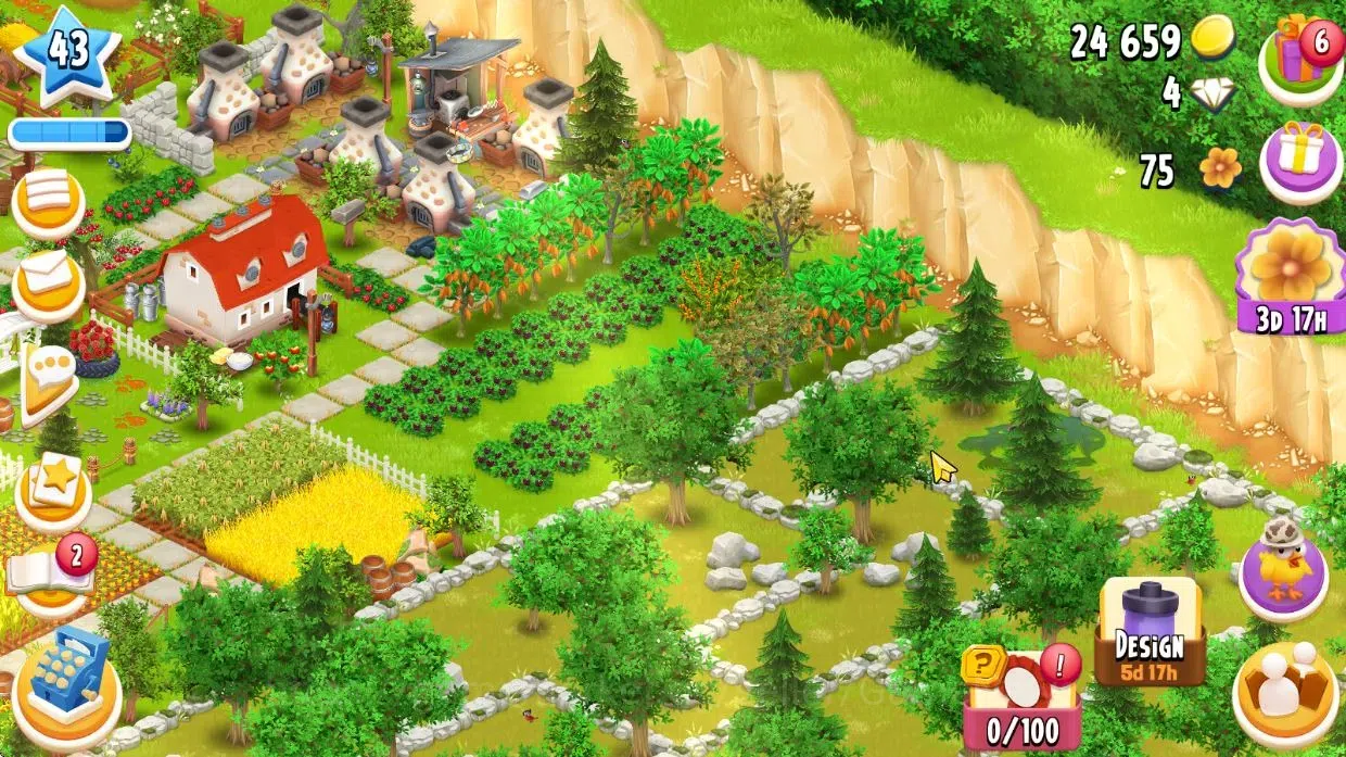 Hay Day Accounts Lvl 43 |Silo Storage 725 + Barn Storage 1100 + 24K image 7