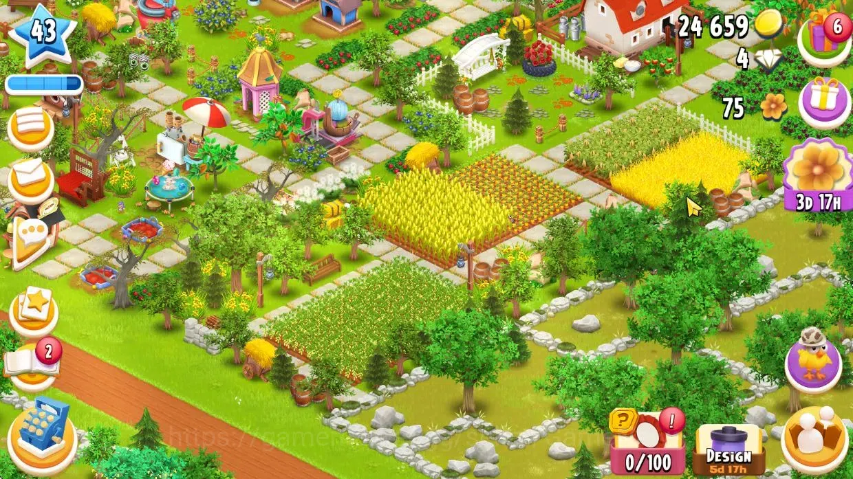 Hay Day Accounts Lvl 43 |Silo Storage 725 + Barn Storage 1100 + 24K image 8