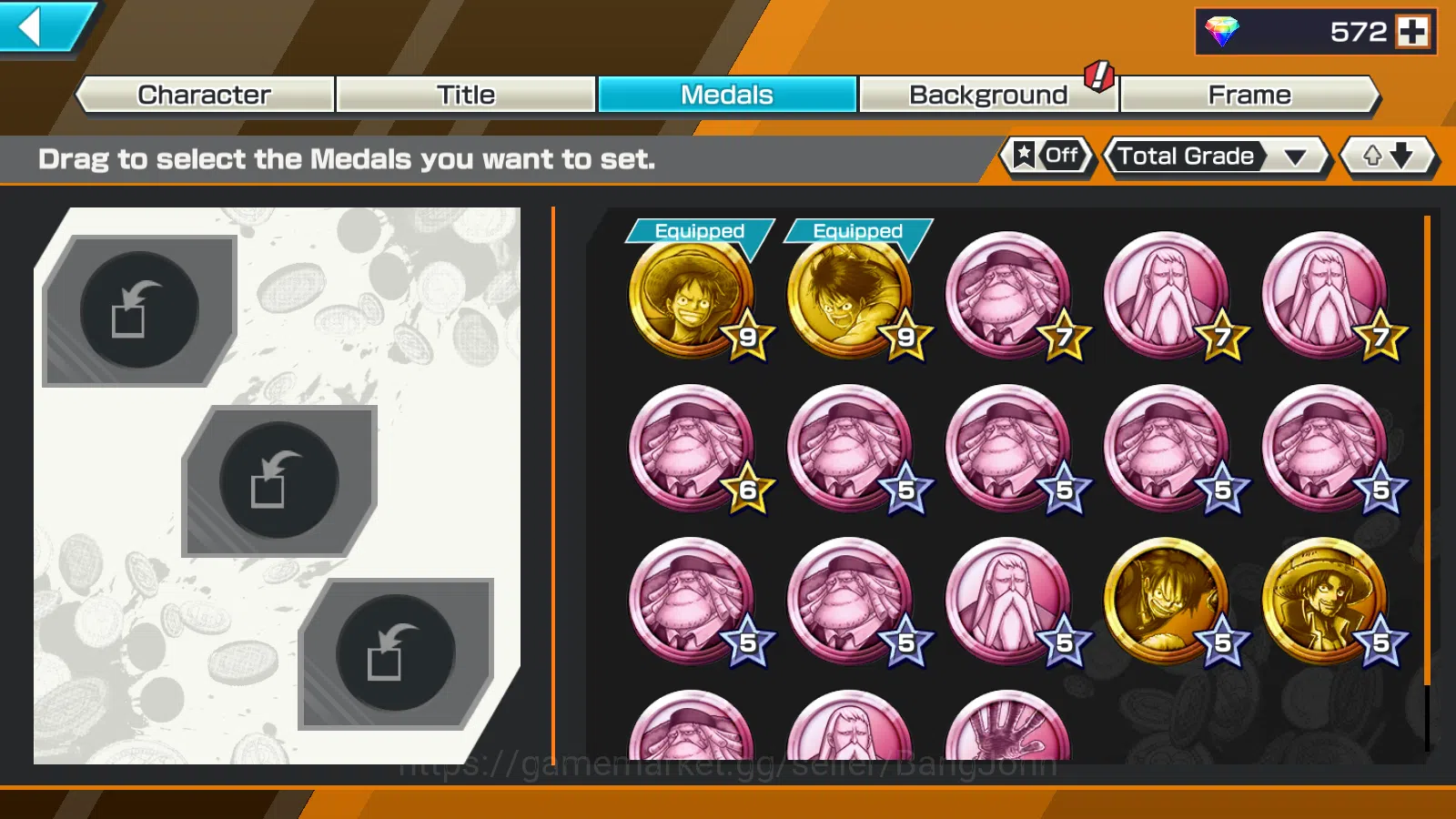 One Piece Bounty Rush Accounts Others Global | 3EX | RD 572 | 1 MAX |  5elders Nusjuro,GP Edward Newgate, SK borsalino 2