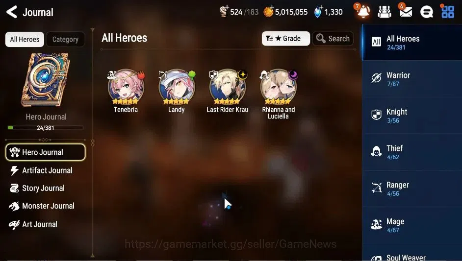 Epic Seven Accounts GLOBAL Unverif|New Era| 2 ML(Rhiana & Luciel,Last image 5