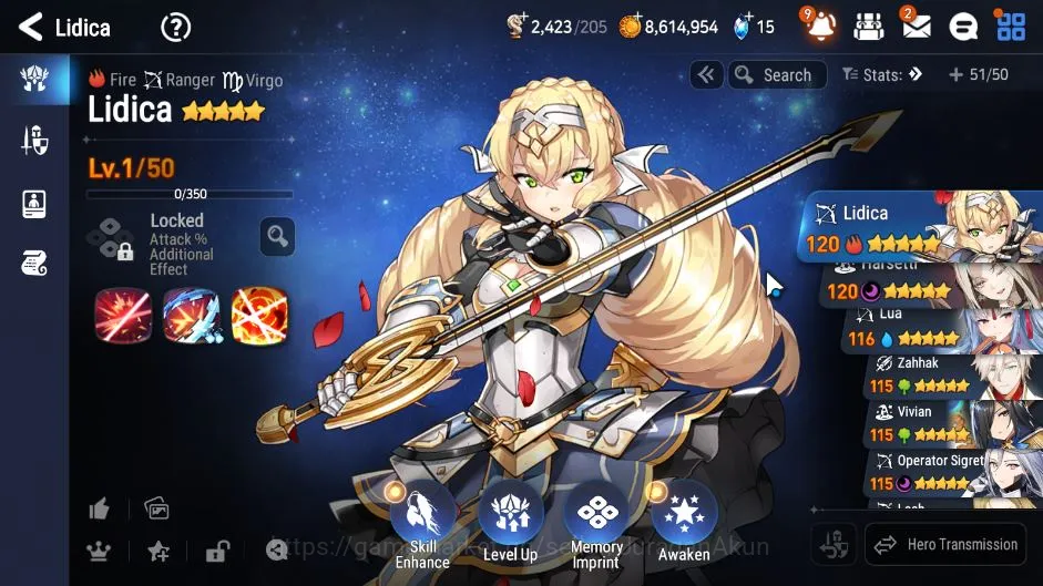 Epic Seven Accounts Mid-Tier Global|Unverif|MidGame|4 4
