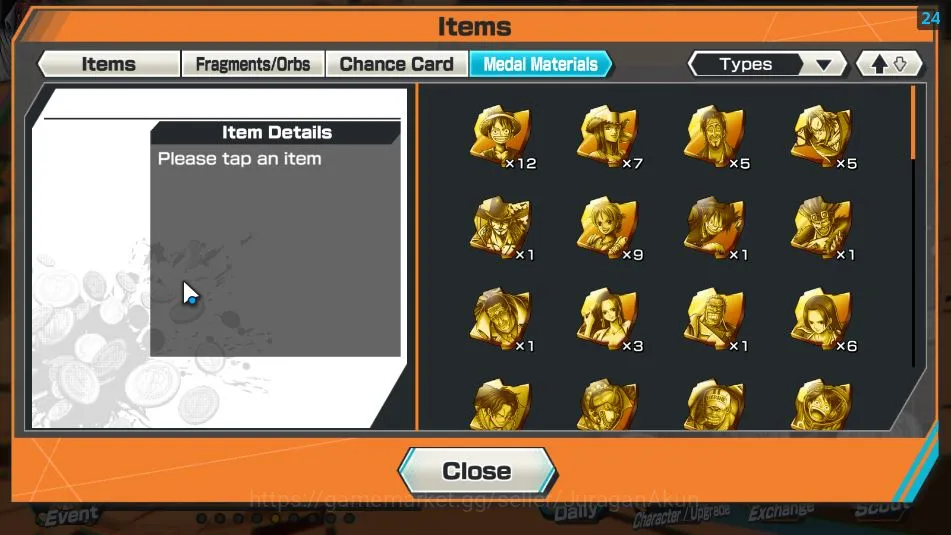 One Piece Bounty Rush Accounts Mid-Tier Global| 7 META EX|BlacBeard Kuzan,Divine Depart Shanks,Fleet Admiral Akainu,Gear5 10