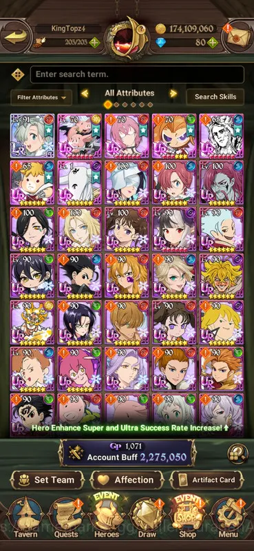 The Seven Deadly Sins: Grand Cross Accounts Asia |2.2M CC| 1LR + 6UR |Collab TOG | Elimeli2/6, image 1