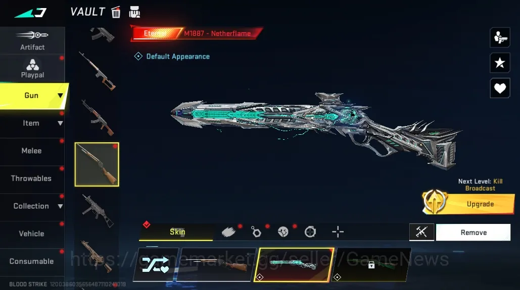 Blood Strike Accounts Starter Asia|Eternal M1887 Netherflame|Collab AOT M4A1 Battle of Faith|Ultra Galil Knight|Legendary 1