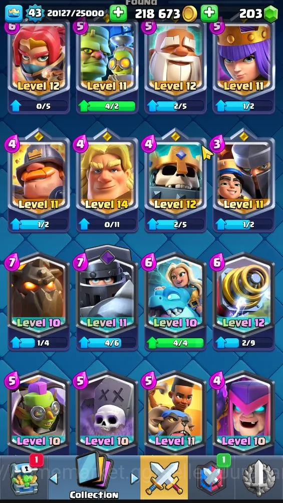 Clash Royale Accounts Lvl 43|Trophy 9348|KTL 14|Limited Skin|Card 121| 1 image 4