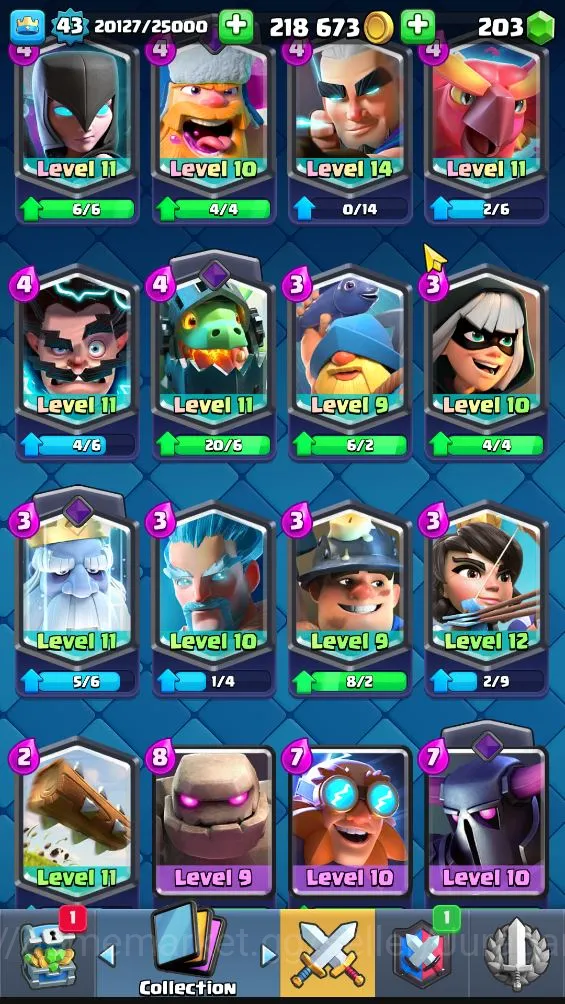 Clash Royale Accounts Lvl 43|Trophy 9348|KTL 14|Limited Skin|Card 121| 1 image 5