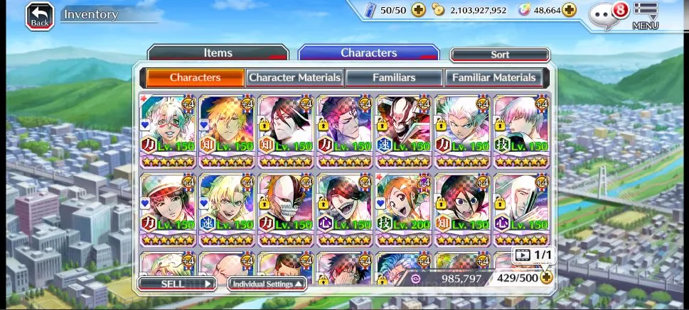Bleach: Brave Souls Accounts High-End [GLOBAL]|48K Orb|Ichigo10th, Nelliel 10th Art,Ichigo 7th,Byakuya+Aizen Renewed,Rukia 5