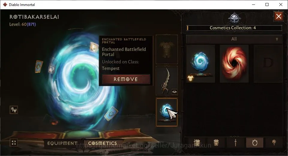 Diablo Immortal Accounts Mid-Tier SEA-Izual|Lv60(871) Tempest|39K CR|Reso 780|Inferno IV|Paragon Slayer|Hell Lv 24|4 5