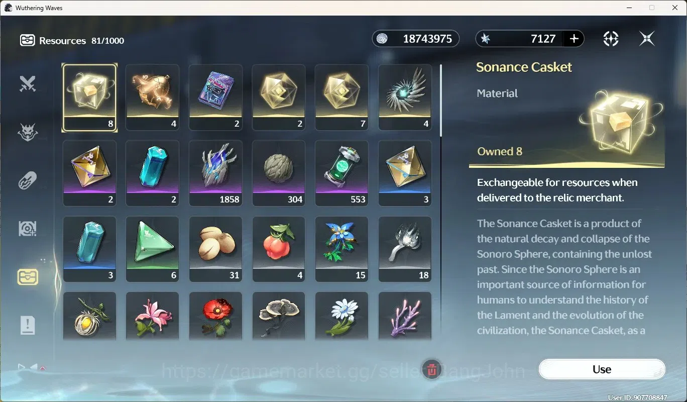 Wuthering Waves Accounts Starter SEA|UL 49|Rank 5|2 Char Limited [Lucy Rc5,Rebecca]+Sign|7,127 Astrite|Mc Female|TakeMail 9