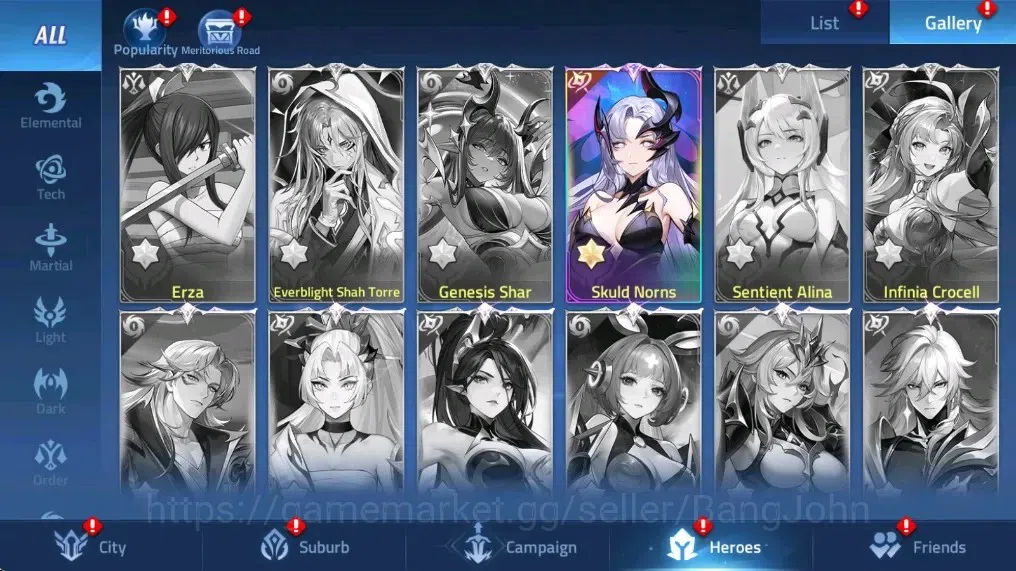 Mobile Legends: Adventure Accounts Global |LV 45|1097k Power |VIP 5|Camp 28-45|Hero 70 |1 UR (Skuld Norns)|1 Epic Skin & 1 4