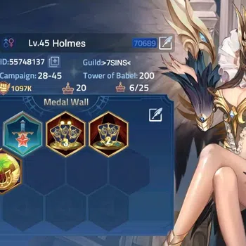 Mobile Legends: Adventure Accounts Global |LV 45|1097k Power |VIP 5|Camp 28-45|Hero 70 |1 UR (Skuld Norns)|1 Epic Skin & 1