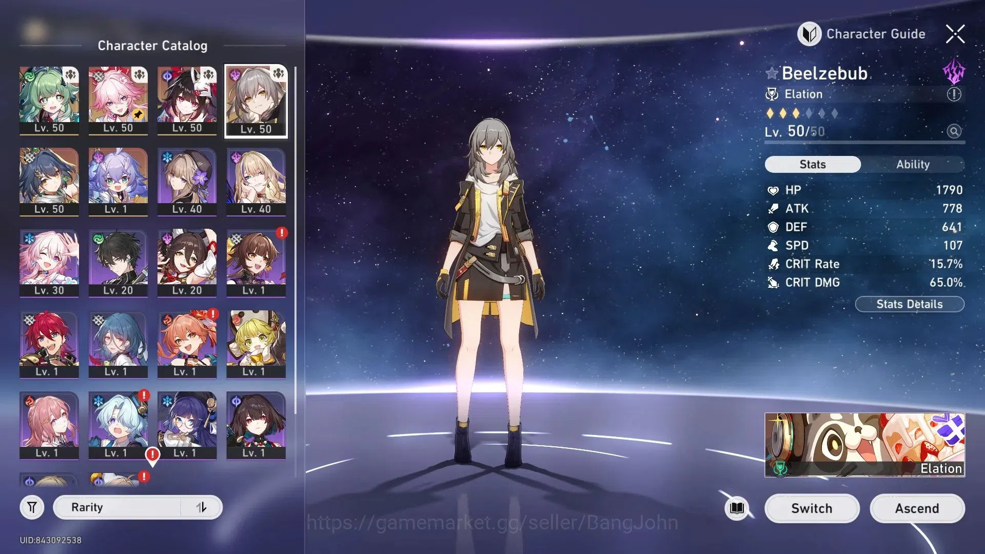 Honkai Star Rail Accounts asia | TL 36 | Huohuo L50, Sparkle L50, Evanescia image 5