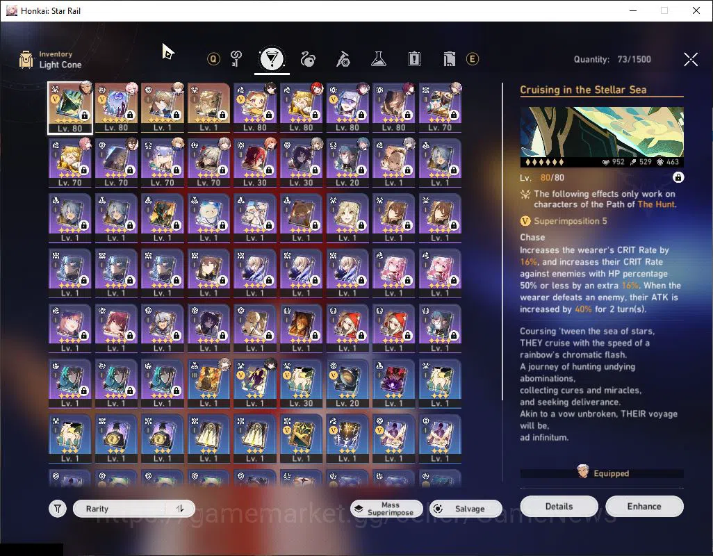 Honkai Star Rail Accounts Mid Game Asia|TL 68|6 Limited|[Hyacine,Tribbie,Hysilens,Kafka,Dante,Archer,etc|Female 3