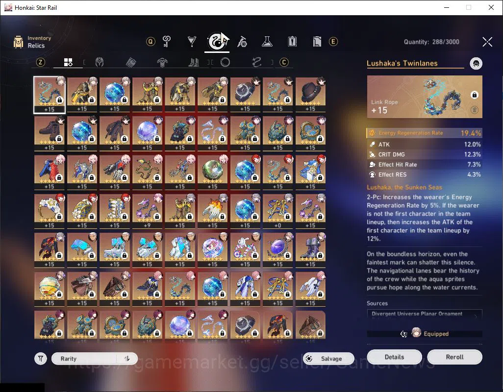 Honkai Star Rail Accounts Mid Game Asia|TL 68|6 Limited|[Hyacine,Tribbie,Hysilens,Kafka,Dante,Archer,etc|Female 8