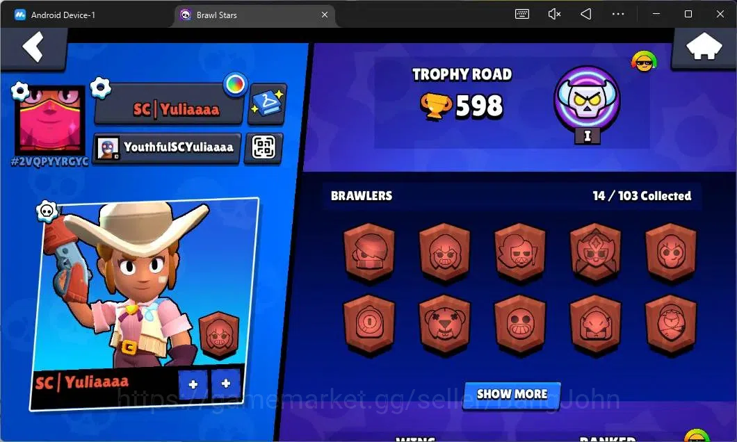 Brawl Stars Accounts Global | 598 Thropy|14 Brawler|2 Max Hypercharge(S image 2