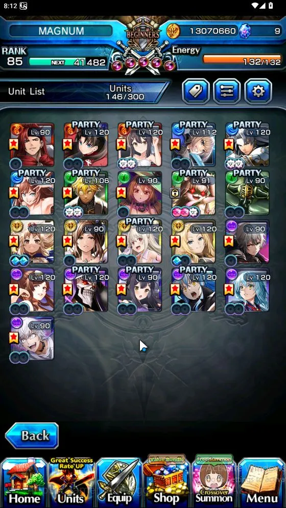 Grand Summoners Accounts End-Game Global|Rank 85|21 Ascend[RoyTW,Samurai RimuruTW,DLRimuruTW,LizaTW,MiyuTW,WH 3