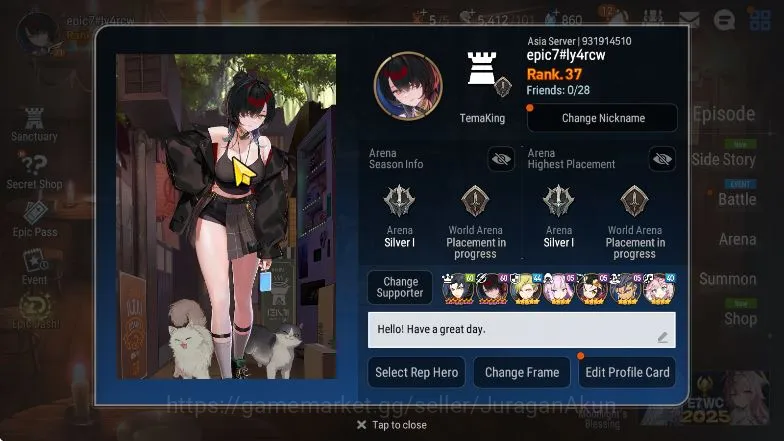 Epic Seven Mid-Tier Asia Unverif|Starter|6ML BHwayong,Harsetti,DKSharu image 1