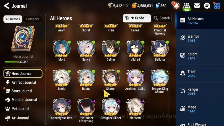 Epic Seven Accounts Mid-Tier Asia Unverif|Starter|6ML BHwayong,Harsetti,DKSharun,etc)Fenne,etc|PohOn|BlesOn|LogStove(ES1953) 4