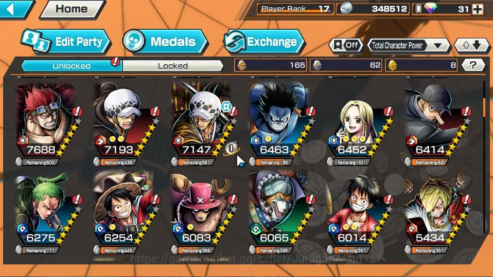 One Piece Bounty Rush Accounts Starter Global|4 META EX|Olin the Oiran,Sakazuki,Okuchi no Makami Yamato,Four Emperor 4