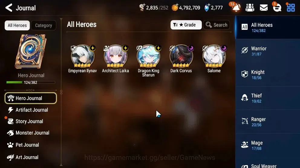 Epic Seven Accounts Starter Global UnVerif|New Era|5ML(Salome,EIlynav,DK Sharun,DCorvus,ALaika)+Ab Fumyr,Fenne,etc|PoH 4