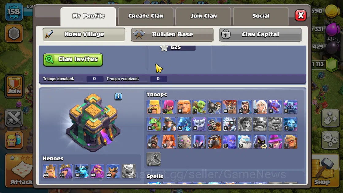 Clash of Clans Accounts TH 14-BH 7|LV 158|HH 8|BK 64,AQ 74,GW 49,MP 41,RC  image 2