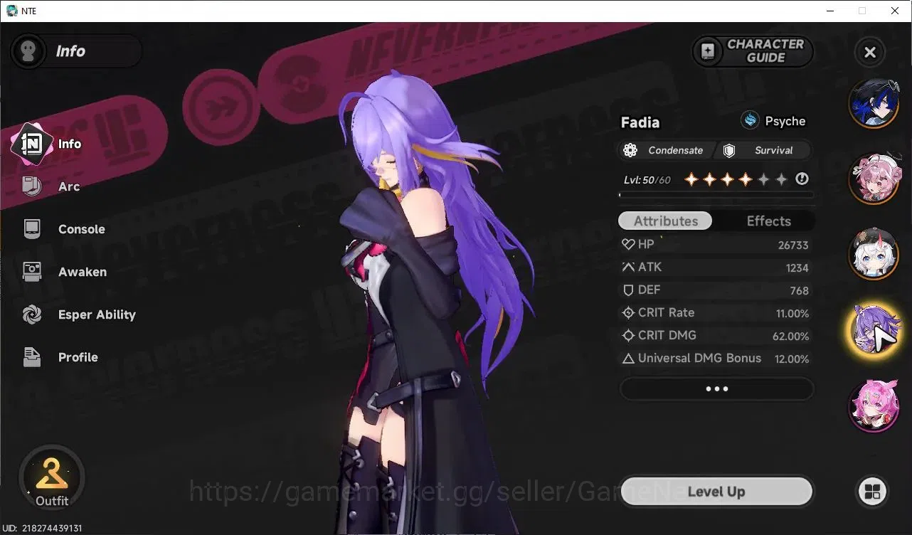 Neverness to Everness Accounts GLOBAL ASIA|HL 49|TL 34|4 Limited S-Class|[(Lacrimosa 10