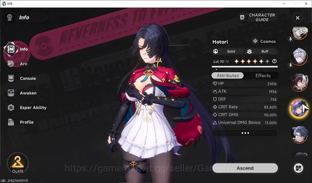 Neverness to Everness Accounts GLOBAL ASIA|HL 49|TL 34|4 Limited S-Class|[(Lacrimosa 3