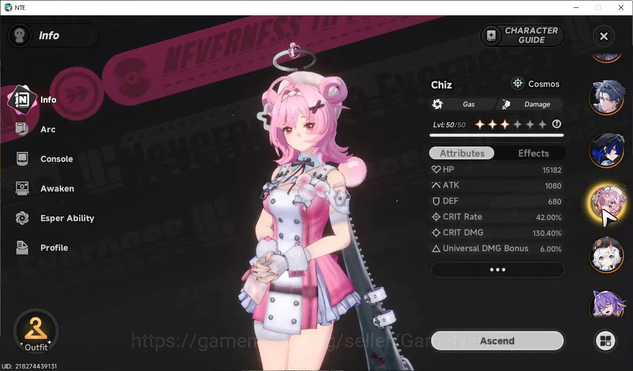 Neverness to Everness Accounts GLOBAL ASIA|HL 49|TL 34|4 Limited S-Class|[(Lacrimosa 8