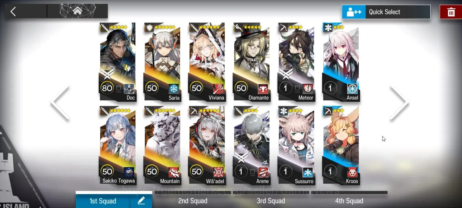 Arknights Accounts High-End Lv 24|76 OP|+4 Skin|13k Oru +Collab Ave Mujicca,Rainbow 6|2 3