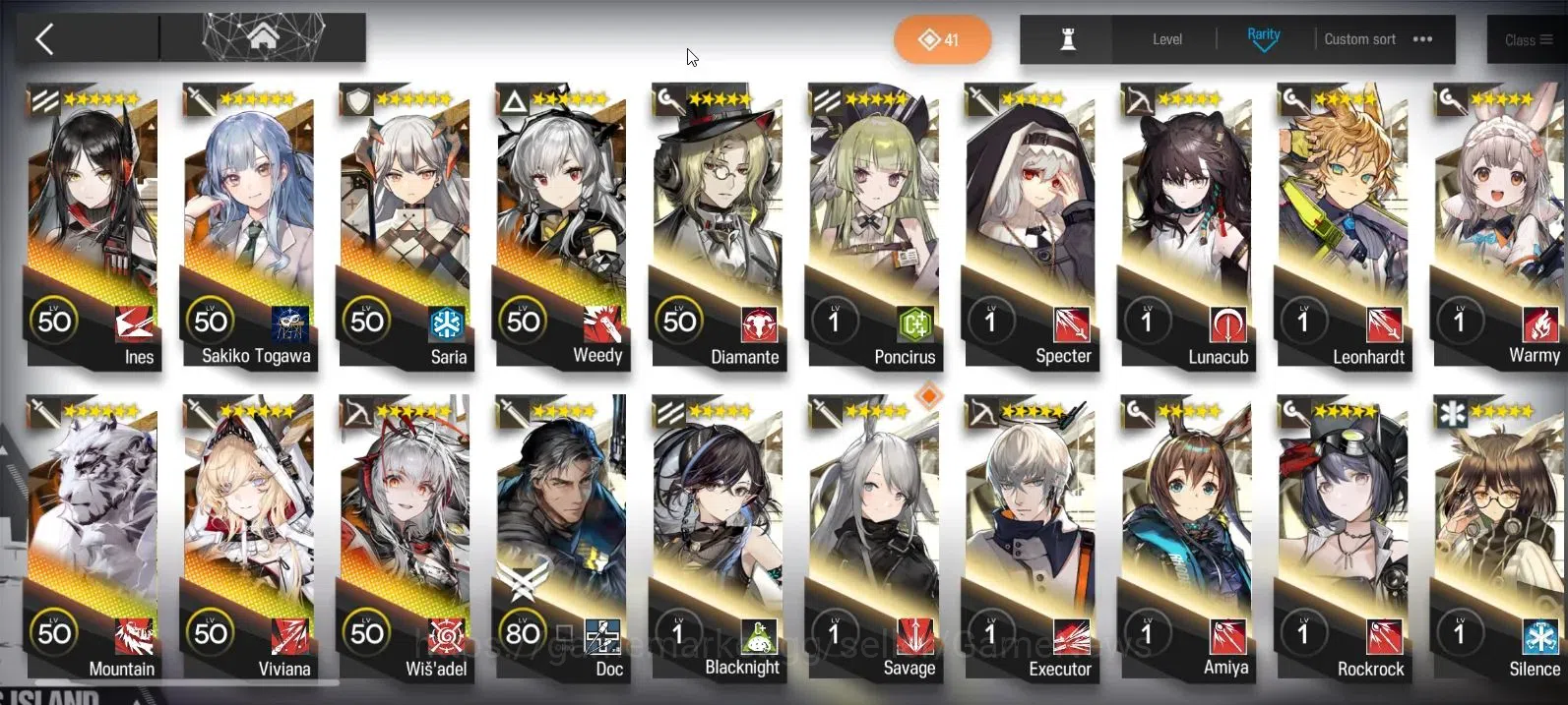 Arknights Accounts High-End Lv 24|76 OP|+4 Skin|13k Oru +Collab Ave Mujicca,Rainbow 6|2 4