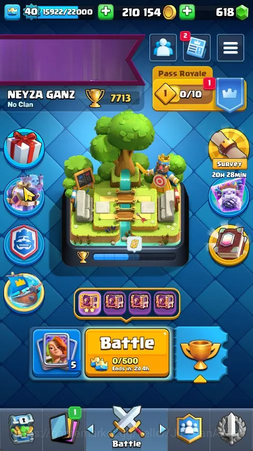 Clash Royale Midgame Lvl 40|Trophy 7713|KTL 13|Card 119|8 EVO,7 Champio image 1